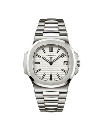 Patek Philippe Nautilus Silvery White Dial Stainless Steel Mens Watch 5711-1A-011