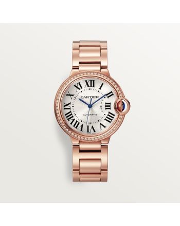 Ballon Bleu de Cartier watch, 36 mm, mechanical movement with automatic winding. Rose gold